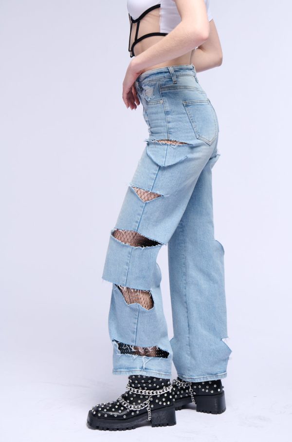 STARSTRUCK RHINESTONE RELAXED JEANS Discount