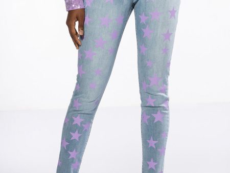 STARLIGHT MID RISE PAINTED SKINNY JEAN Discount