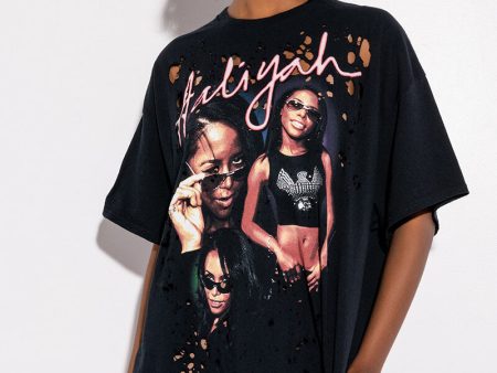 AALIYAH GRAPHIC T SHIRT For Discount